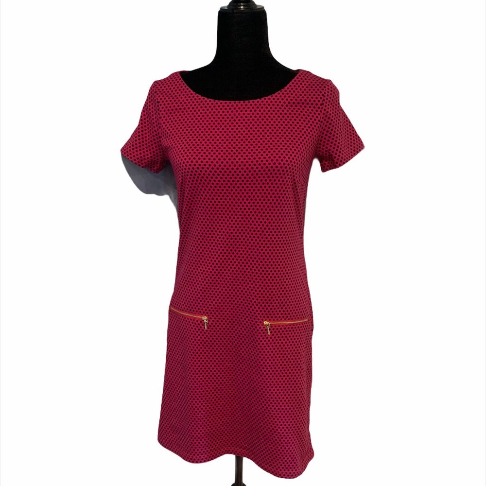 Tommy Hilfiger Pink & Navy Blue Polka Dot Dress XS